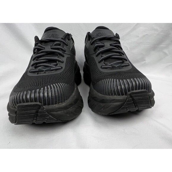 HOKA One One Bondi 7 Womens Sz 9 D Wide Running Shoes 1110531 BBLC Triple Black - Picture 6 of 13